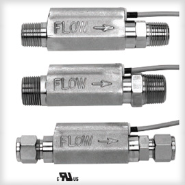 1 gpm Flow Setting 1/2 NPT Male Gems Sensors FS-480 Series Stainless Steel 316 Flow Switch with Low Pressure Drop Piston Type Inline 