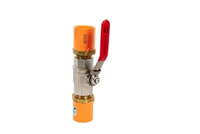 AE-BVFF-BB - Brass Lockable Ball Valve with CPVC Adaptors