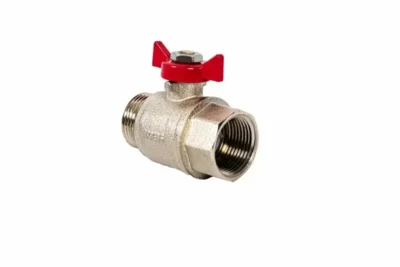 AE-BVMF - Brass M/F Ball Valve with Butterfly Handle
